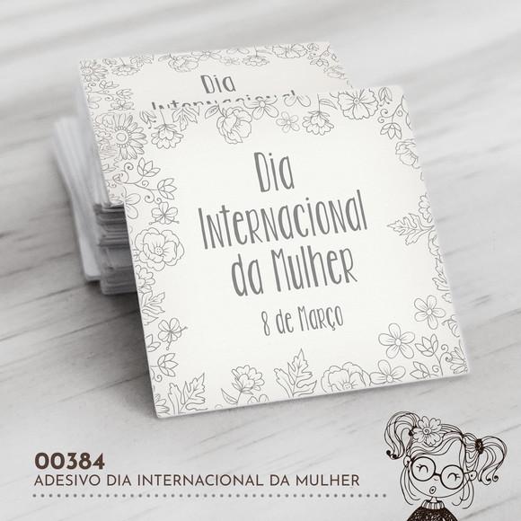 Adesivo Quadrado Dia Internacional Mulher - 00384