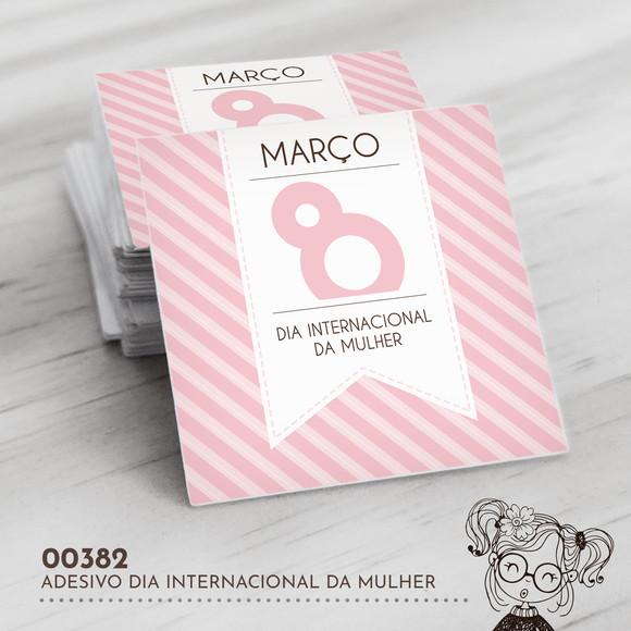 Adesivo Quadrado Dia Internacional Mulher - 00382