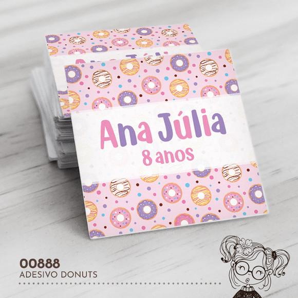Adesivo Quadrado Donuts - 00888
