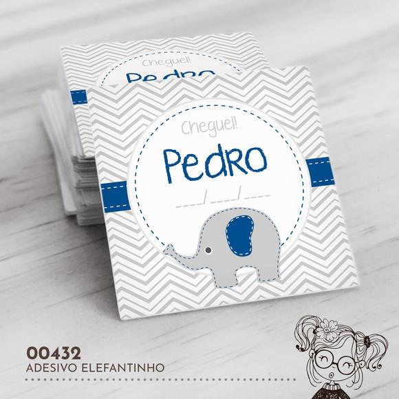 Adesivo Quadrado Elefantinho - 00432
