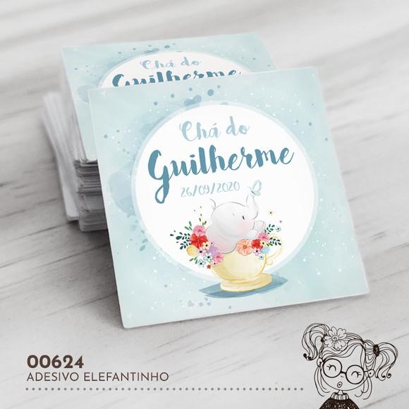 Adesivo Quadrado Elefantinho - 00624