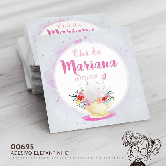 Adesivo Quadrado Elefantinho - 00625
