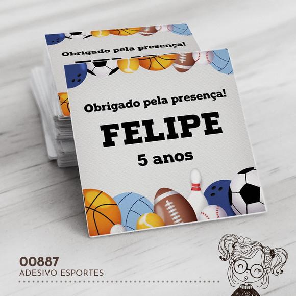 Adesivo Quadrado Esportes - 00887