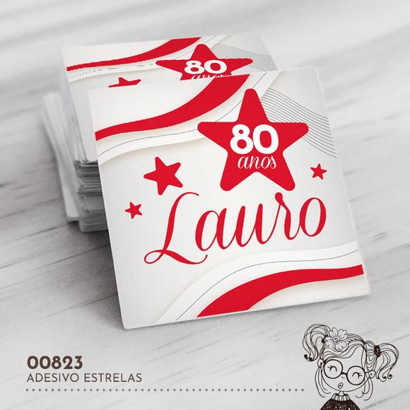 Adesivo Quadrado Estrelas - 00823