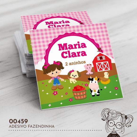 Adesivo Quadrado Fazendinha - 00459