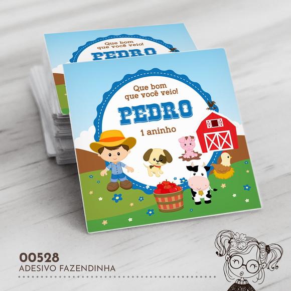 Adesivo Quadrado Fazendinha - 00528