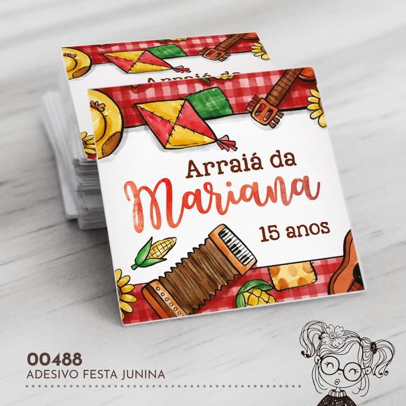 Adesivo Quadrado Festa Junina - 00488