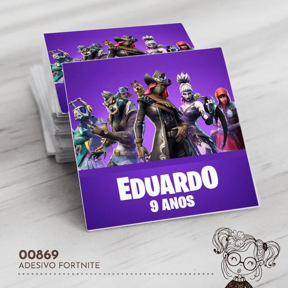 Adesivo Quadrado Fortnite - 00869