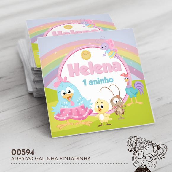 Adesivo Quadrado Galinha Pintadinha - 00594