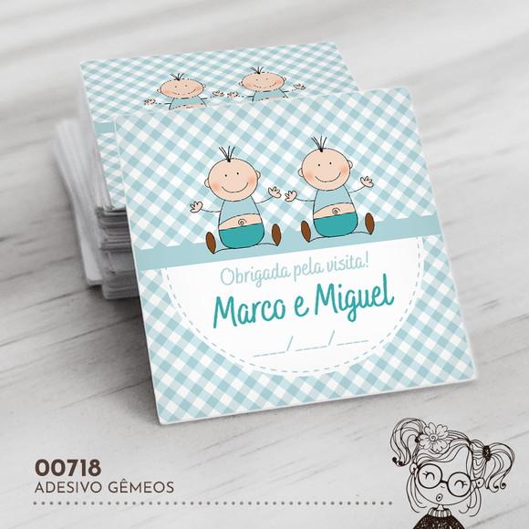Adesivo Quadrado Gêmeos - 00718