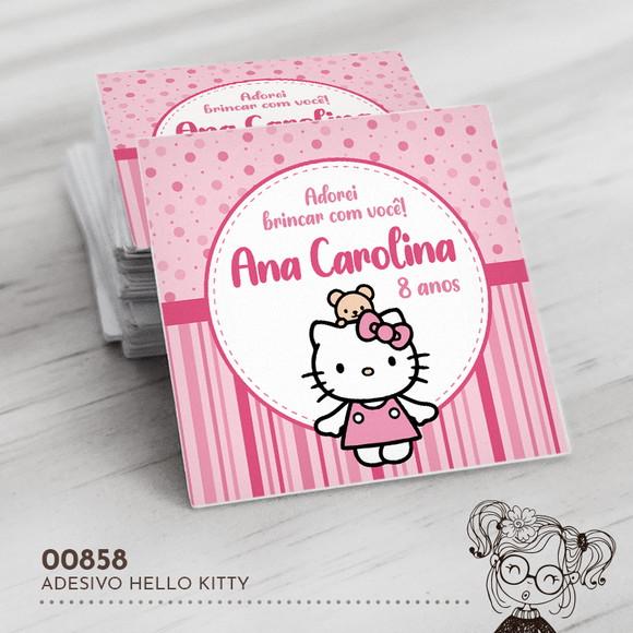 Adesivo Quadrado Hello Kitty - 00858