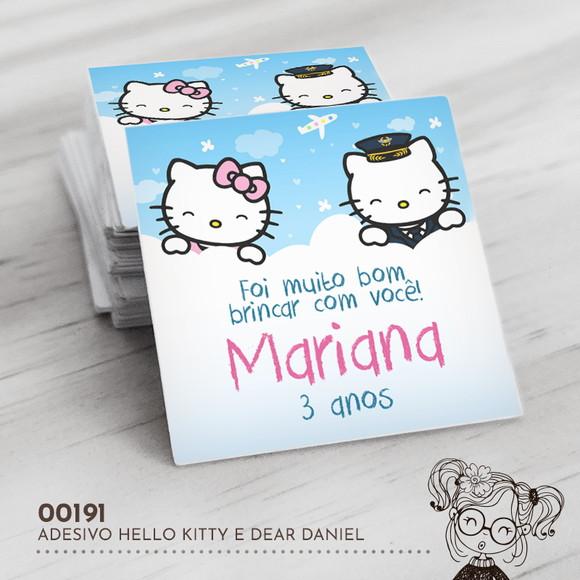 Adesivo Quadrado Hello Kitty e Dear Daniel - 00191
