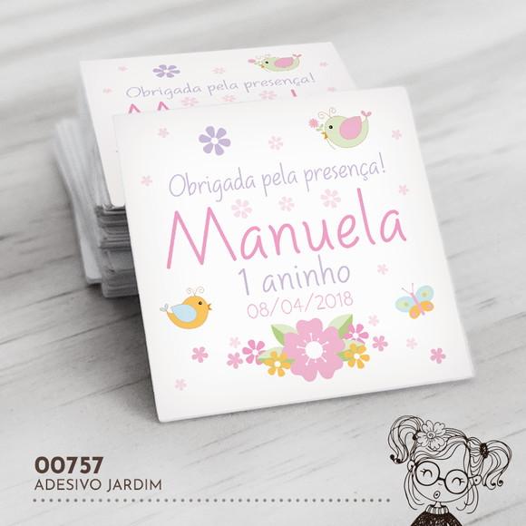 Adesivo Quadrado Jardim - 00757