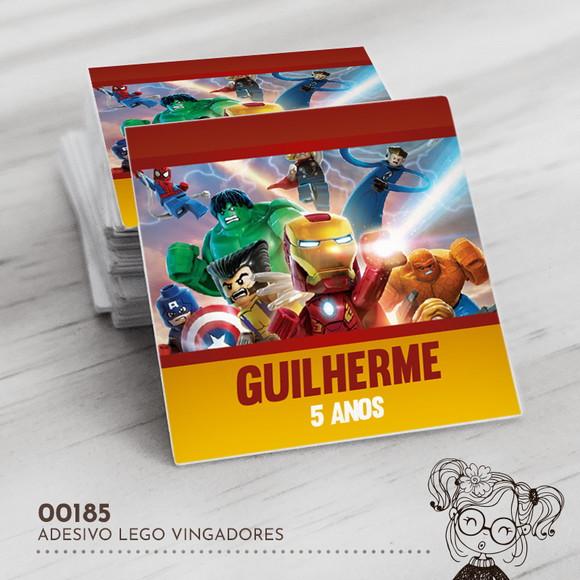 Adesivo Quadrado Lego Vingadores - 00185