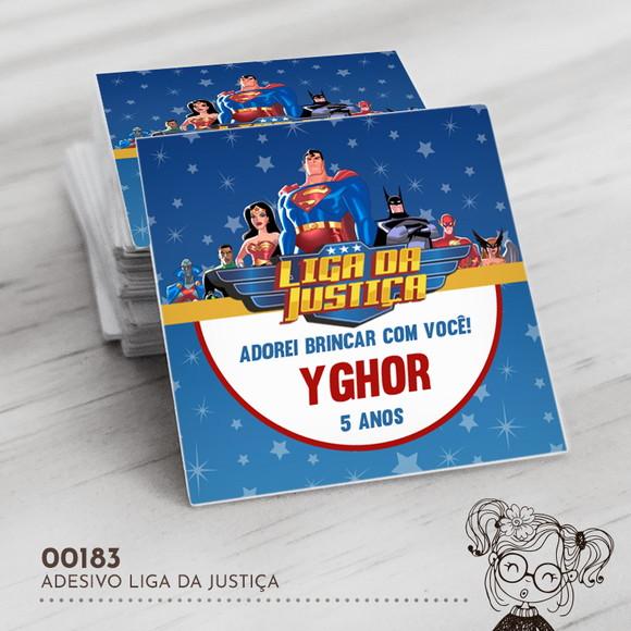 Adesivo Quadrado Liga da Justiça - 00183