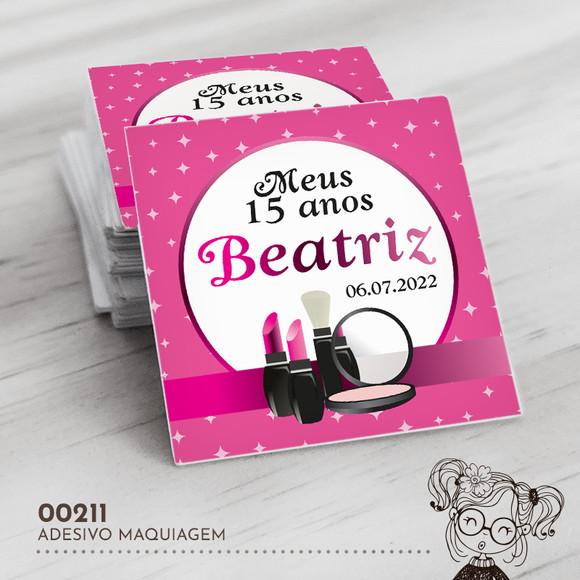 Adesivo Quadrado Maquiagem - 00211