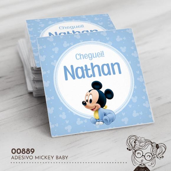 Adesivo Quadrado Mickey Baby - 00889