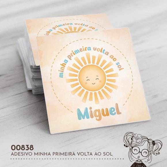 Adesivo Quadrado Minha Primeira Volta ao Sol - 00838
