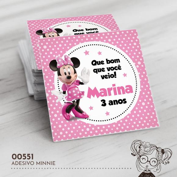 Adesivo Quadrado Minnie - 00551
