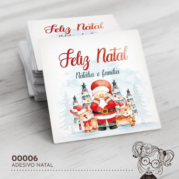 Adesivo Quadrado Natal - 00006