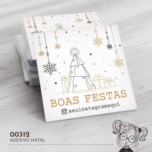 Adesivo Quadrado Natal - 00312