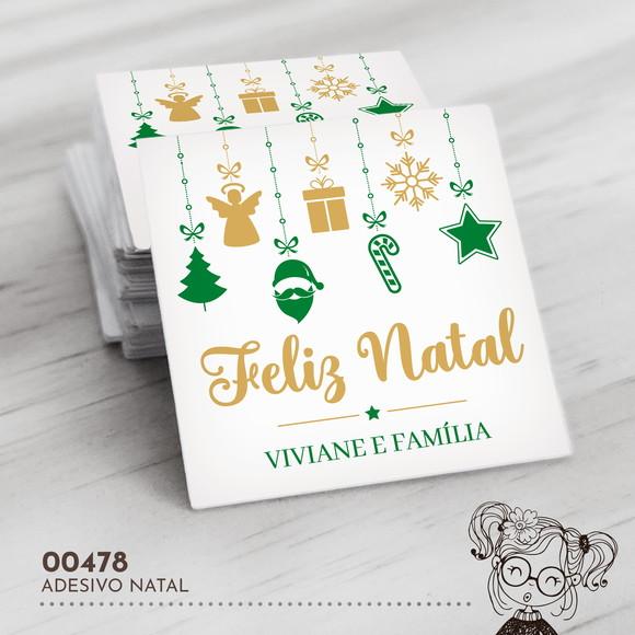 Adesivo Quadrado Natal - 00478