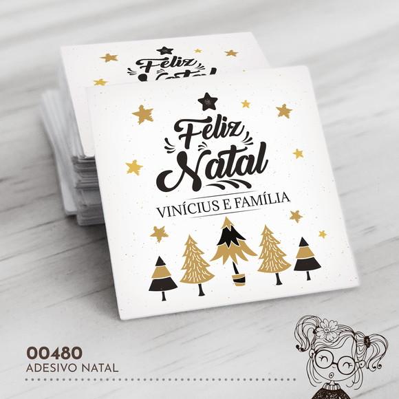 Adesivo Quadrado Natal - 00480