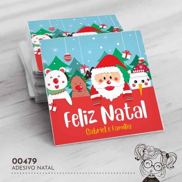 Adesivo Quadrado Natal - 00479