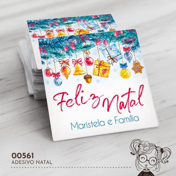 Adesivo Quadrado Natal - 00561