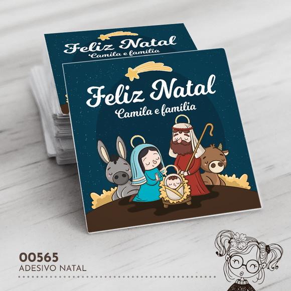 Adesivo Quadrado Natal - 00565
