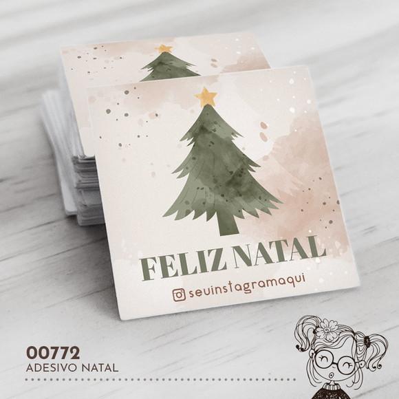 Adesivo Quadrado Natal - 00772