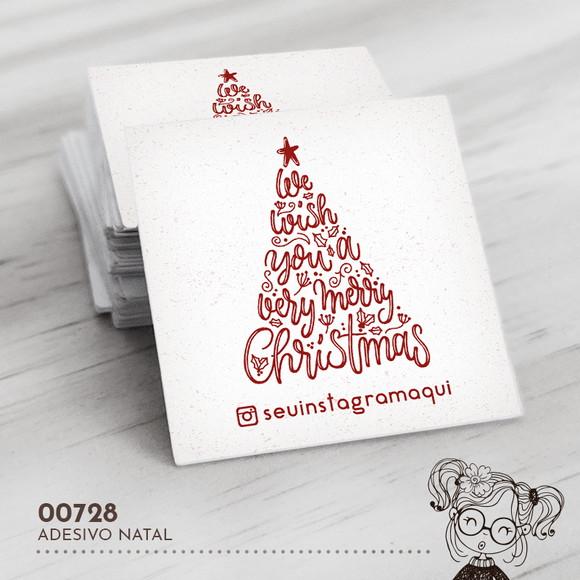 Adesivo Quadrado Natal - 00728