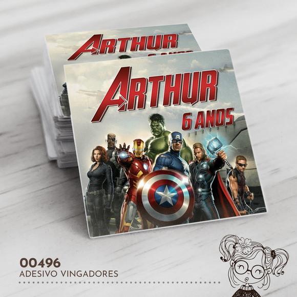 Adesivo Quadrado os Vingadores - 00496