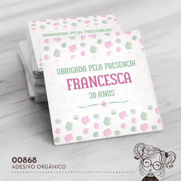 Adesivo Quadrado Orgânico - 00868
