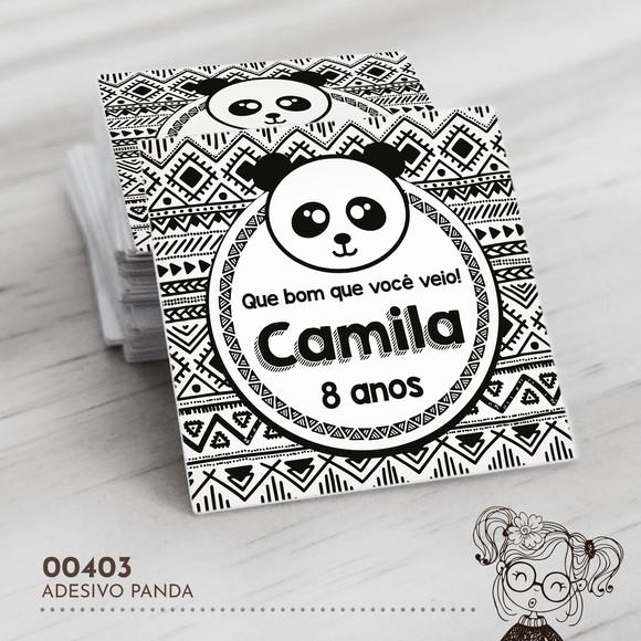 Adesivo Quadrado Panda - 00403