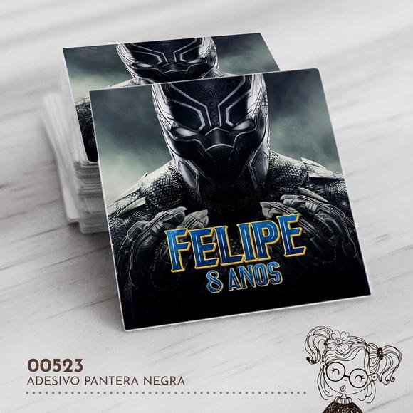 Adesivo Quadrado Pantera Negra - 00523