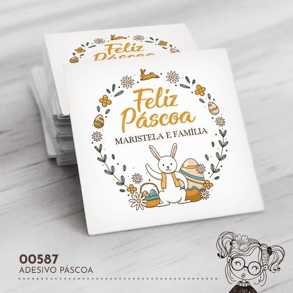 Adesivo Quadrado Páscoa - 00587