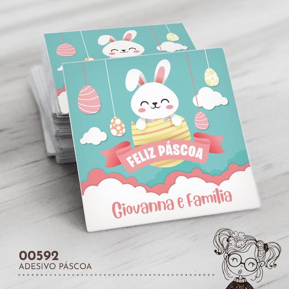 Adesivo Quadrado Páscoa - 00592