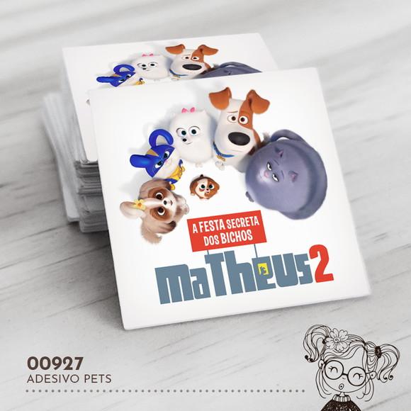 Adesivo Quadrado Pets - 00927