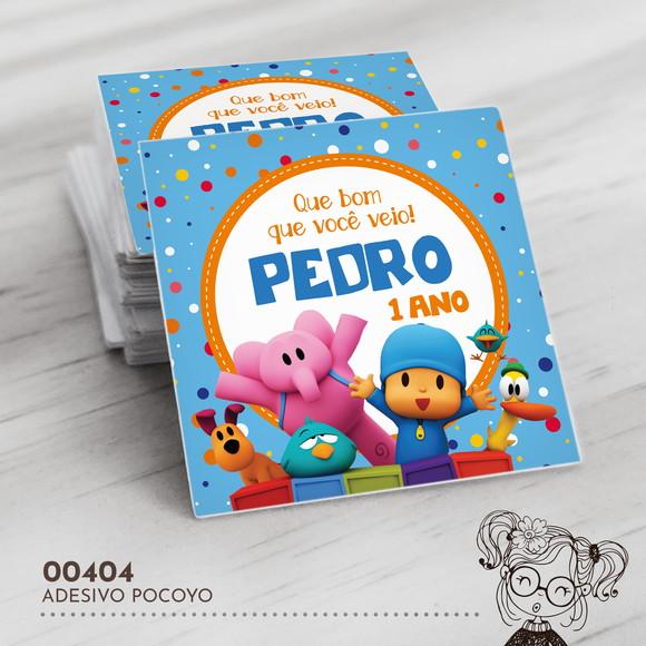 Adesivo Quadrado Pocoyo - 00404