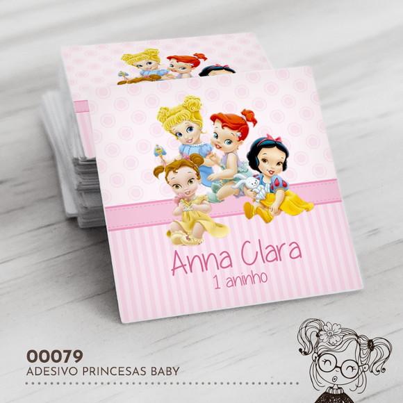 Adesivo Quadrado Princesas Baby - 00079