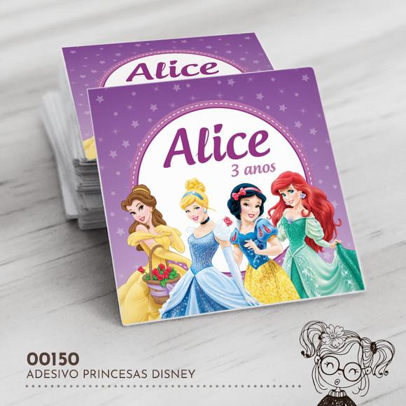 Adesivo Quadrado Princesas Disney - 00150