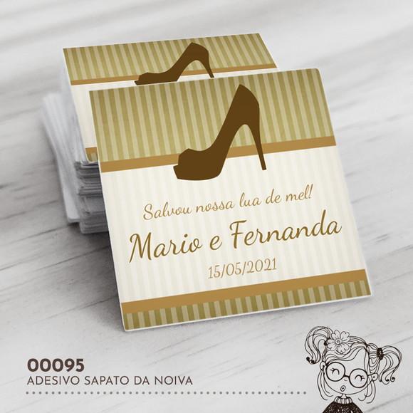 Adesivo Quadrado Sapato da Noiva - 00095