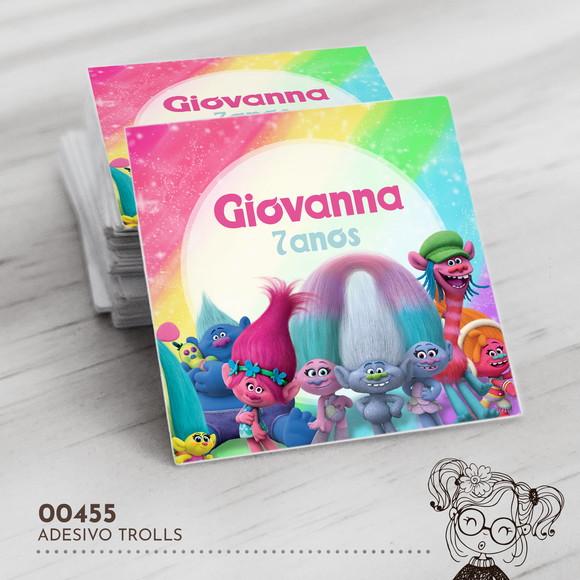 Adesivo Quadrado Trolls - 00455
