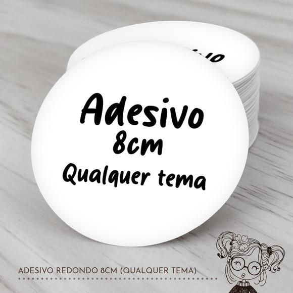 Adesivo Redondo 8cm (qualquer Tema)
