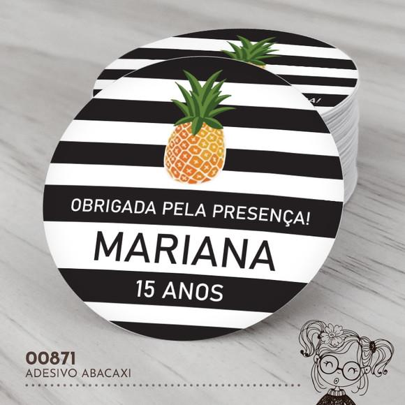 Adesivo Redondo Abacaxi - 00871