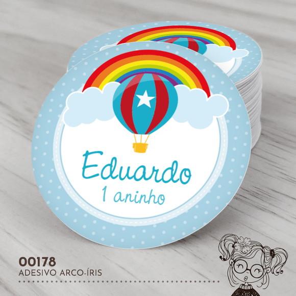 Adesivo Redondo Arco-íris - 00178
