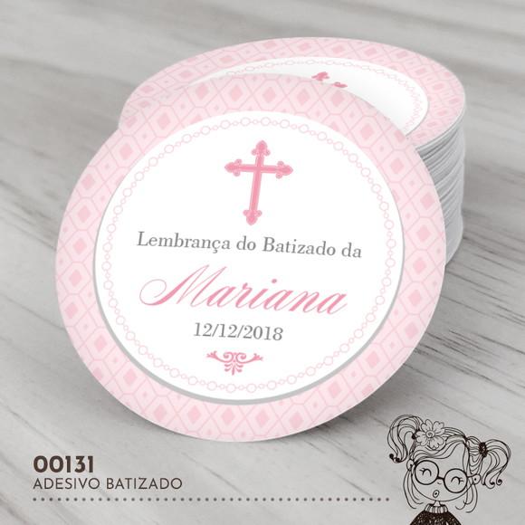 Adesivo Redondo Batizado - 00131