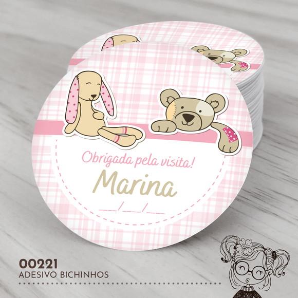Adesivo Redondo Bichinhos - 00221