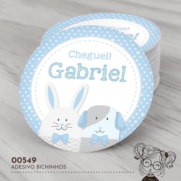 Adesivo Redondo Bichinhos - 00549
